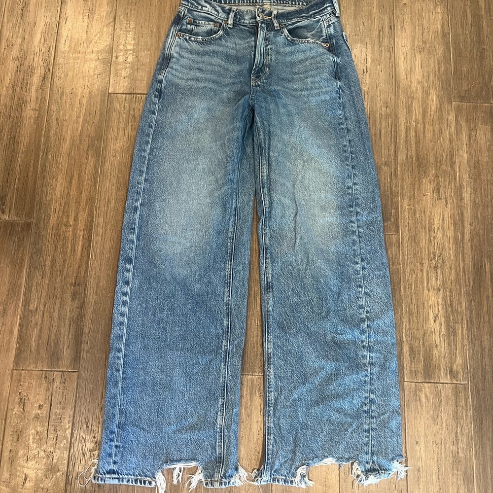 American Eagle Outfitters Blue Wide Leg Pants